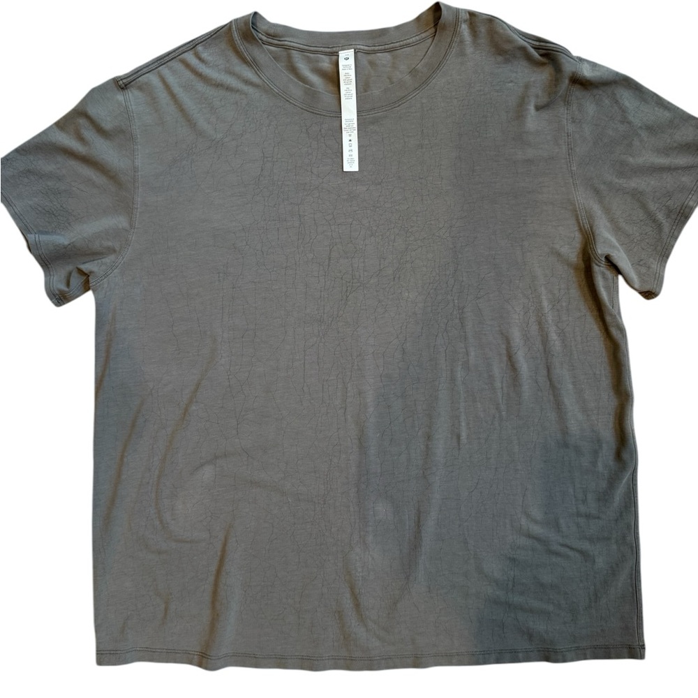 Lululemon Pima Cotton and Lyocell Casual Gray T-Shirt Size 10